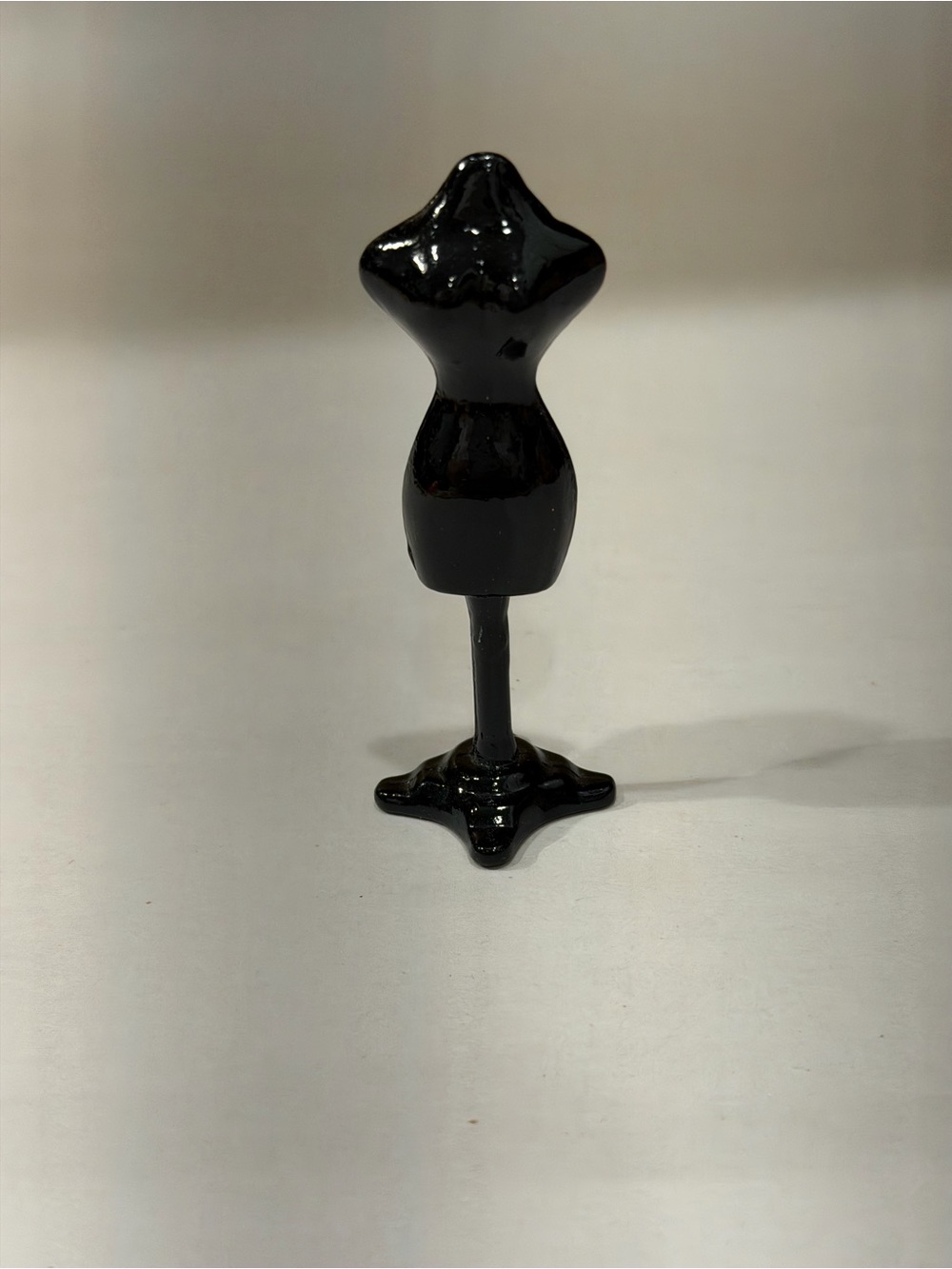 Dollhouse Miniature Seamstress Clothing Female Mannequin Black Heavy Duty Metal
